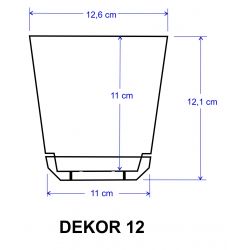 Doniczka DEKOR 12 cm wzór 045 Deska