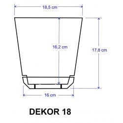 Doniczka DEKOR 18 cm wzór 045 Deska